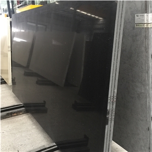 Black Crystal Quartz Stone Slab for Wall Tile 2014