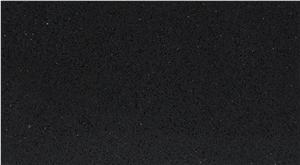 Black Crystal Quartz Stone Slab for Wall Tile 2014