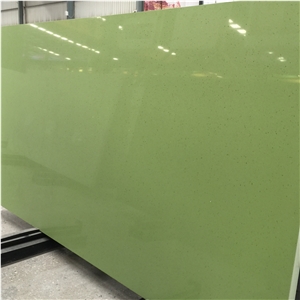 Cheap Artificial Green Quartz Stone Slabs 1565