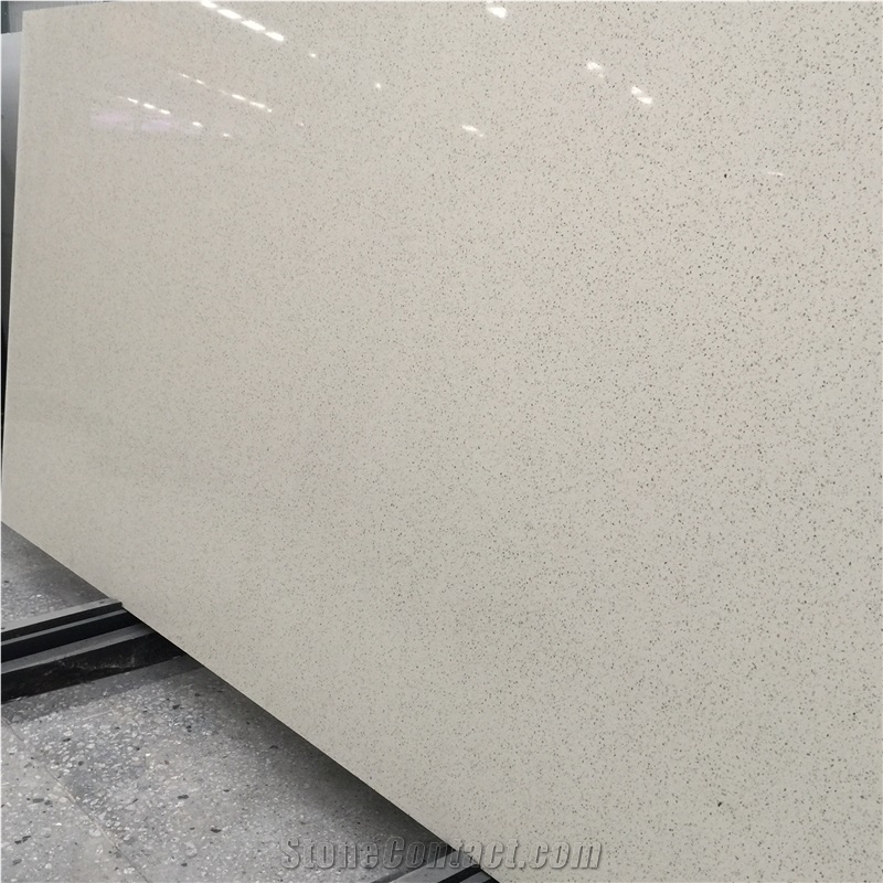 Cheap Light Cream Quartz Kitchen Stone Slabs 2024