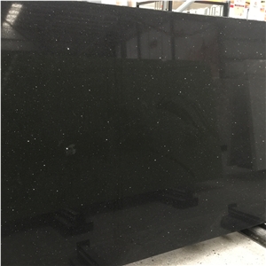 Cheap Mirror Crystal Black Quartz Stone Slabs 4015