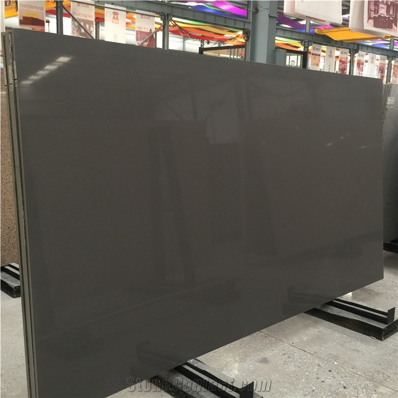 Cheap Price Mirror Silver Quartz Stone Slabs 1551
