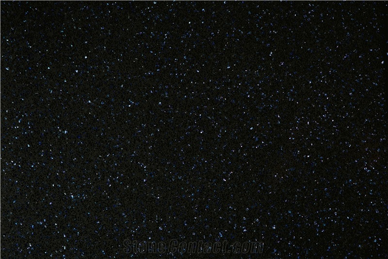 China Artificial Star Black Quartz Stone Slab 5018