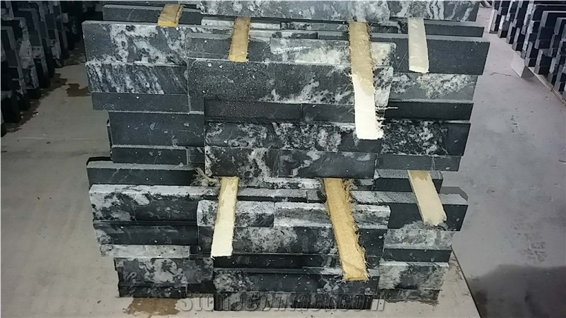Cosmic Black Granite Culture Stone Panel