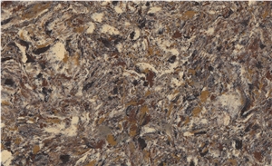 Cream Flower Quartz Stone Kitchen Slabs Msq3006