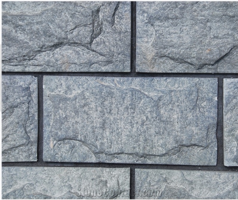 Dark Grey Granite Mushroom Garden Walling Stone