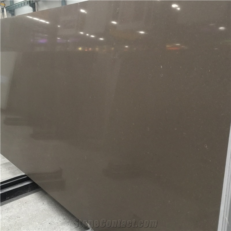 Engineered Ivory White Quartz Stone Tile Slab 4004