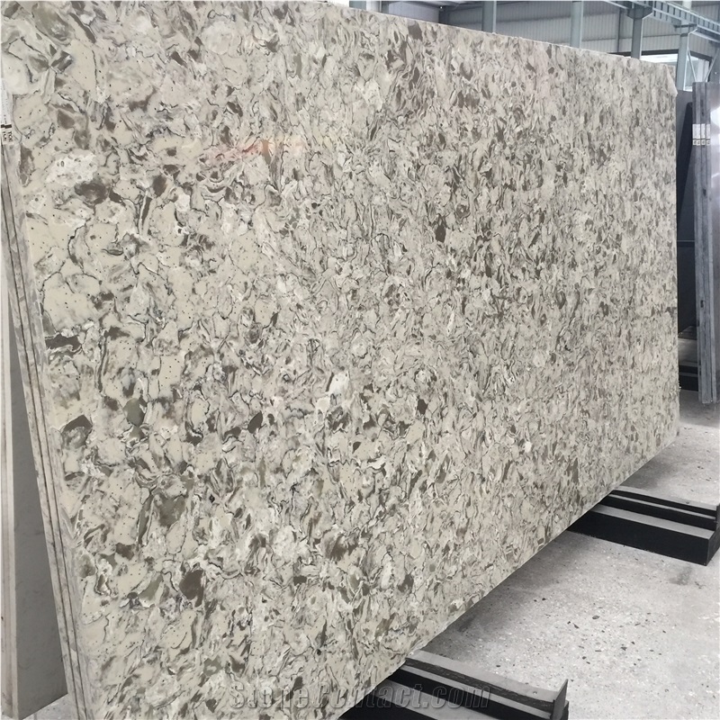 Engineered Mix Colorful Quartz Stone Slabs Msq3005