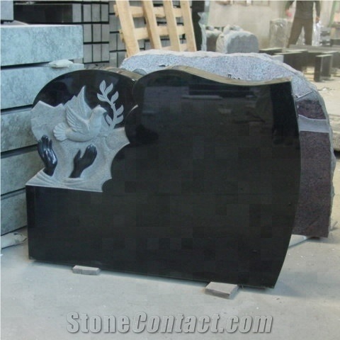 Good Absolute Black Granite Tombstones