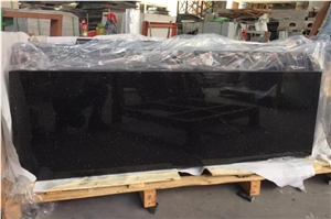India Black Galaxy Granite Polished Slabs & Tiles
