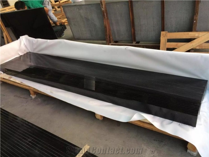 India Black Galaxy Granite Polished Slabs & Tiles
