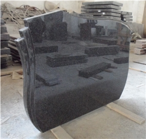 Nero Impala Granite Single Tombstone