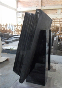 Polished Black Color Book Style Monument