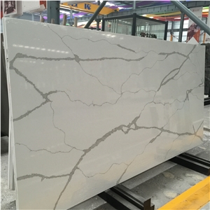 Polished Calacatta Kitchen Quartz Stone Slabs 4022