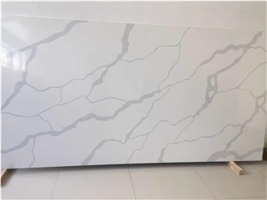 Polished Calacatta Kitchen Quartz Stone Slabs 4022