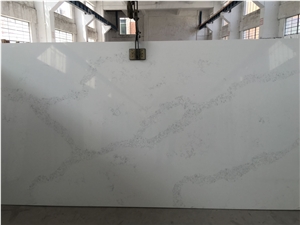 Polished Chinese Calacatta Quartz Stone Slabs 4018