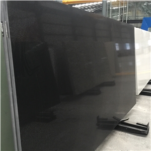 Polished Crystal Black Quartz Stone Tile Slab 4016