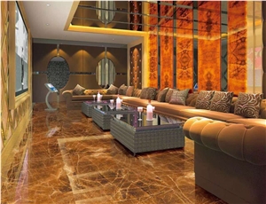 Polished Israel Brown Carmel Onyx Flooring Tiles