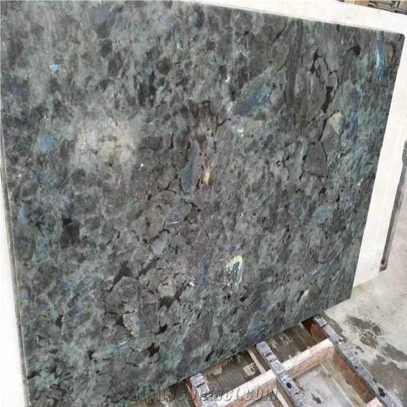 Polished Labradorite Blue Granite Slab