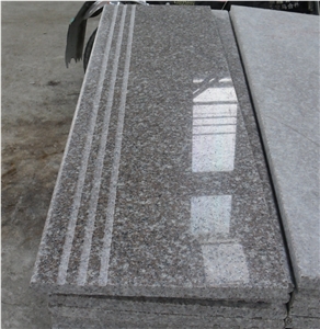 Polished Luoyuan Violet Red Granite Stairs