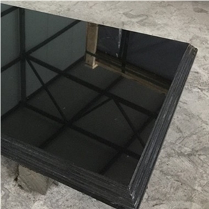 Polished Nero Black Slabs for Kitchen Countertops