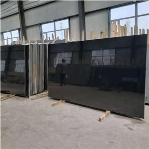 Polished Nero Black Slabs for Kitchen Countertops