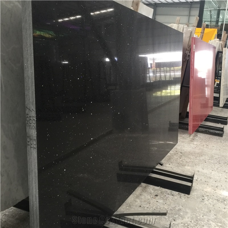 Polished Star Black Cambria Quartz Stone Slab 2015