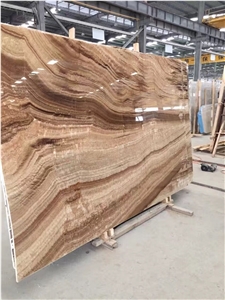 Polished Teak Wood Marble Slabs for Walling Tiles