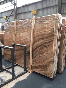 Polished Teak Wood Marble Slabs for Walling Tiles