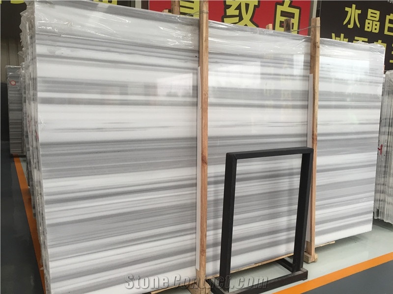 Polished Tureky Eqvator White Marble Flooring Tile