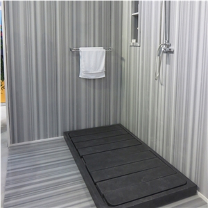 Polished Turkey Eqvator White Marble Flooring Tile