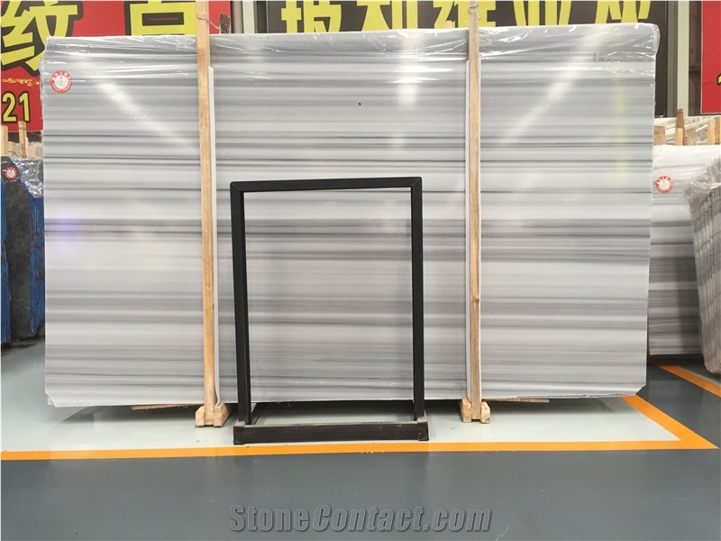 Polished Turkey Eqvator White Marble Flooring Tile