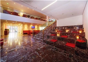 Polished Turkey Rosso Levanto Marble Floor Tiles