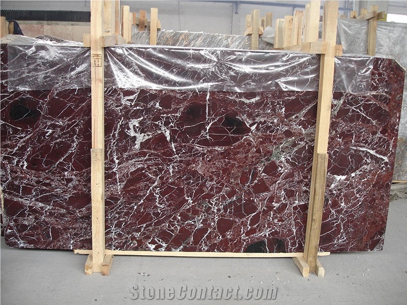 Polished Turkey Rosso Levanto Marble Floor Tiles