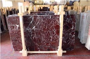 Polished Turkey Rosso Levanto Marble Floor Tiles