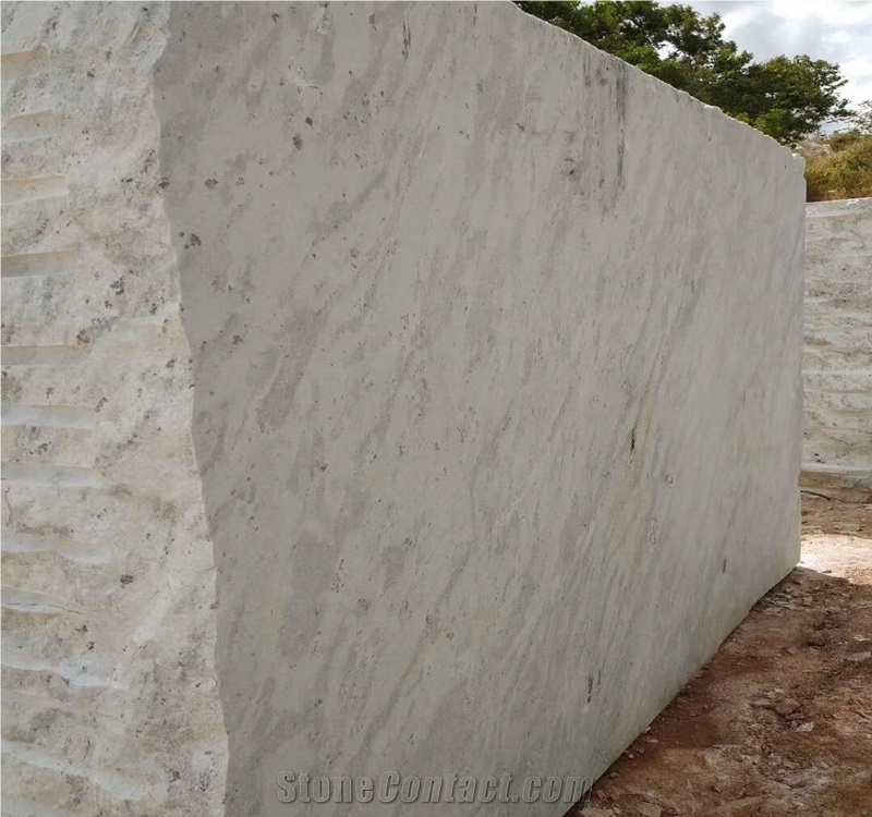 Polished White Color Andromeda Granite Slabs