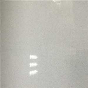 Polished White Ice Quartz Stone Flooring Tile 1504