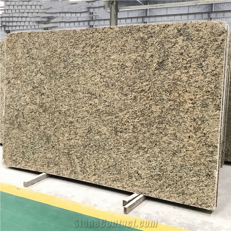 Polished Yellow Color Granite Slabs for Floor