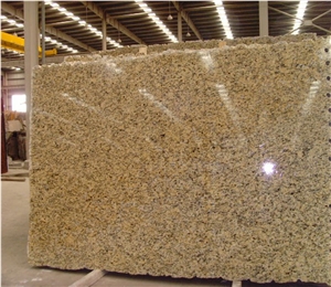 Polished Yellow Color Santa Cecilla Granite Slabs