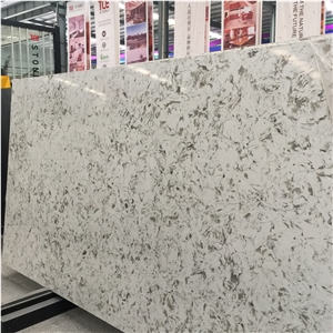 Snow White Mix Quantum Quartz Stone Slabs Msq3003