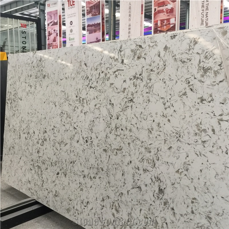 Solid Surface Mix Color Black Quartz Slabs Msq3002