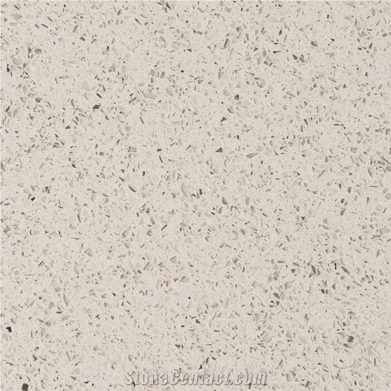 Sparkling Cream Quartz Stone Kitchen Slabs 2026