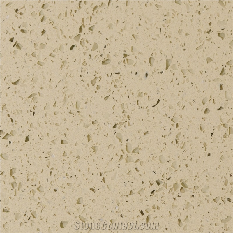 Sparkling Cream Quartz Stone Kitchen Slabs 2026
