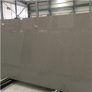 Sparkling Grey Quartz Stone Slabs for Vanity 4020