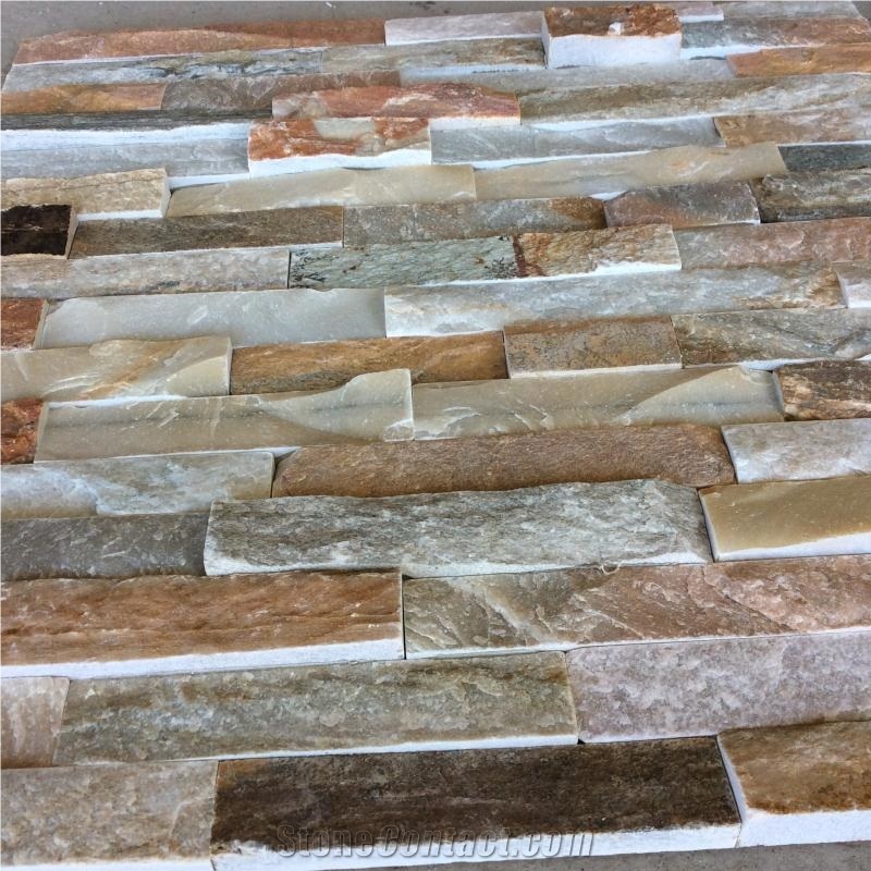 Stacked Z Culture Stone Veneer Multicolor Slate