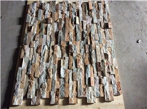 Stacked Z Culture Stone Veneer Multicolor Slate