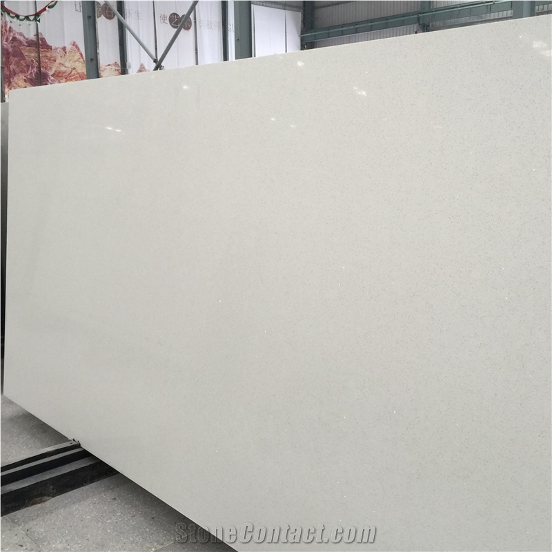 White Quartz Stone Slabs for Bathroom Kitchen 1196