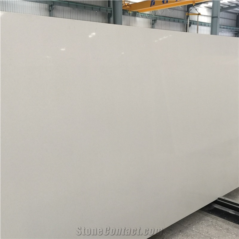 White Quartz Stone Slabs for Bathroom Kitchen 1196