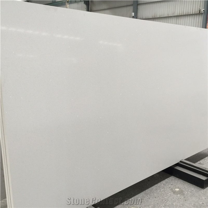 White Spot Quartz Stone Slabs for Wall Tiles 7004