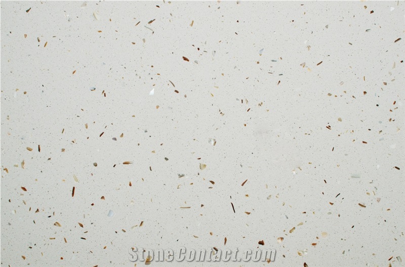 White Spot Quartz Stone Slabs for Wall Tiles 7004